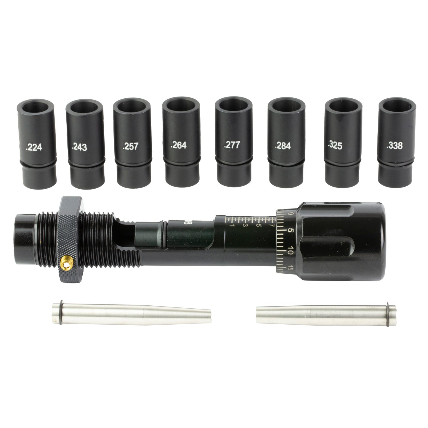 Frankford Arsenal, Universal Bullet Seating Die, .224 - .338 Calibers, Built it Micrometer, 9 Bullet Alignment Sleeves , 3 VLD Seating Stems, Storage Case, Black