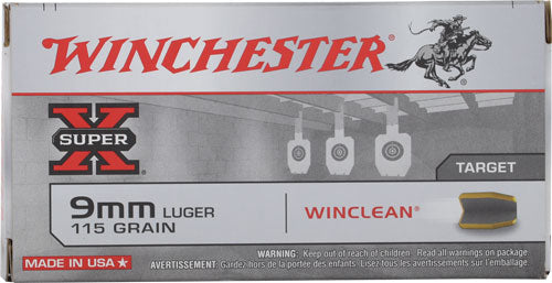 115GR JSP 50RD 10BX/CS WINCHESTER WINCLEAN 9MM LUGER