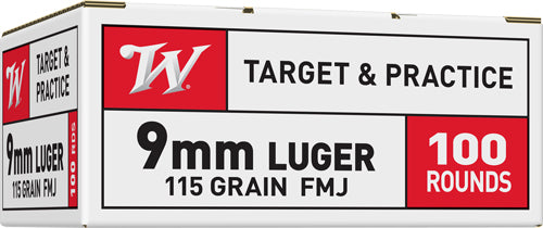 115GR FMJ 100RD 10BX/CS WINCHESTER USA 9MM LUGER