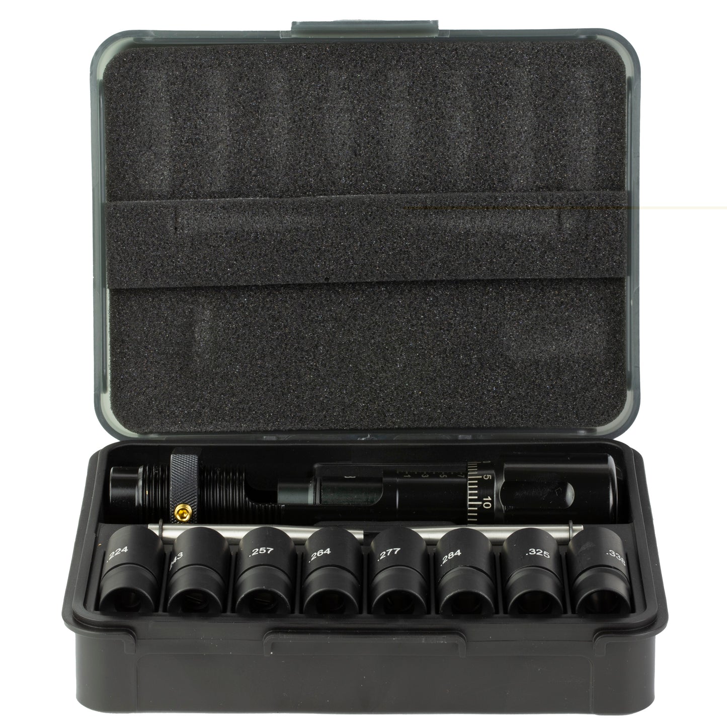 Frankford Arsenal, Universal Bullet Seating Die, .224 - .338 Calibers, Built it Micrometer, 9 Bullet Alignment Sleeves , 3 VLD Seating Stems, Storage Case, Black