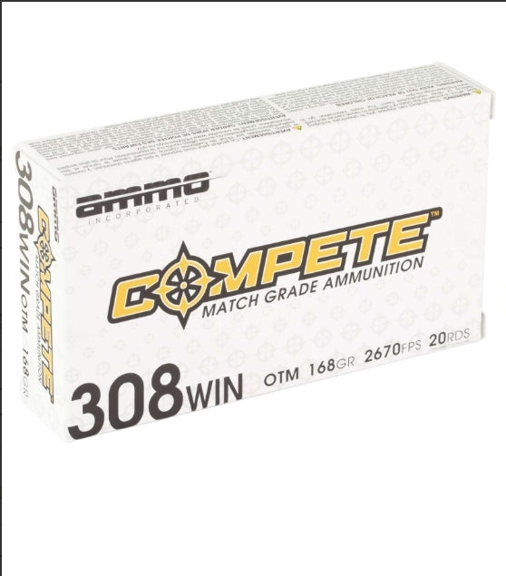 AMMO INC 308WIN 168GR OTM (20 Round Box)