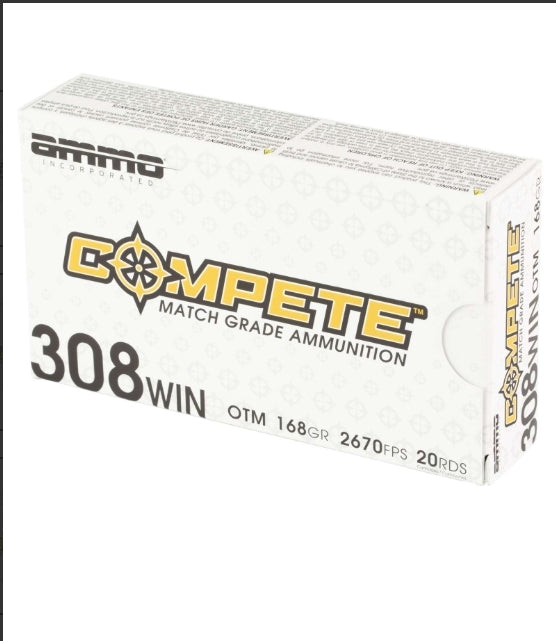 AMMO INC 308WIN 168GR OTM (20 Round Box)