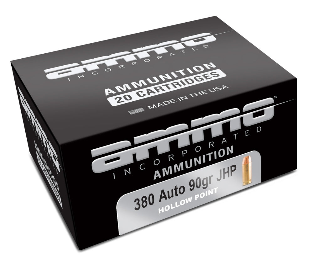 Ammo Inc 380 Automatic Colt Pistol, 90Gr Extreme Terminal Performance, Jacketed Hollow Point (20 Round Box)